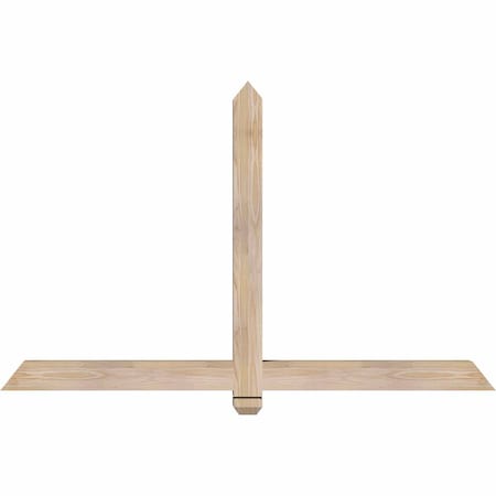 Ekena Millwork Eugene Smooth Timber Gable Bracket, Douglas Fir, 60"W x 38"H x 3 1/2"D x 3 1/2"F, 15/12 Pitch GBW060X38X0404EUG00SDF